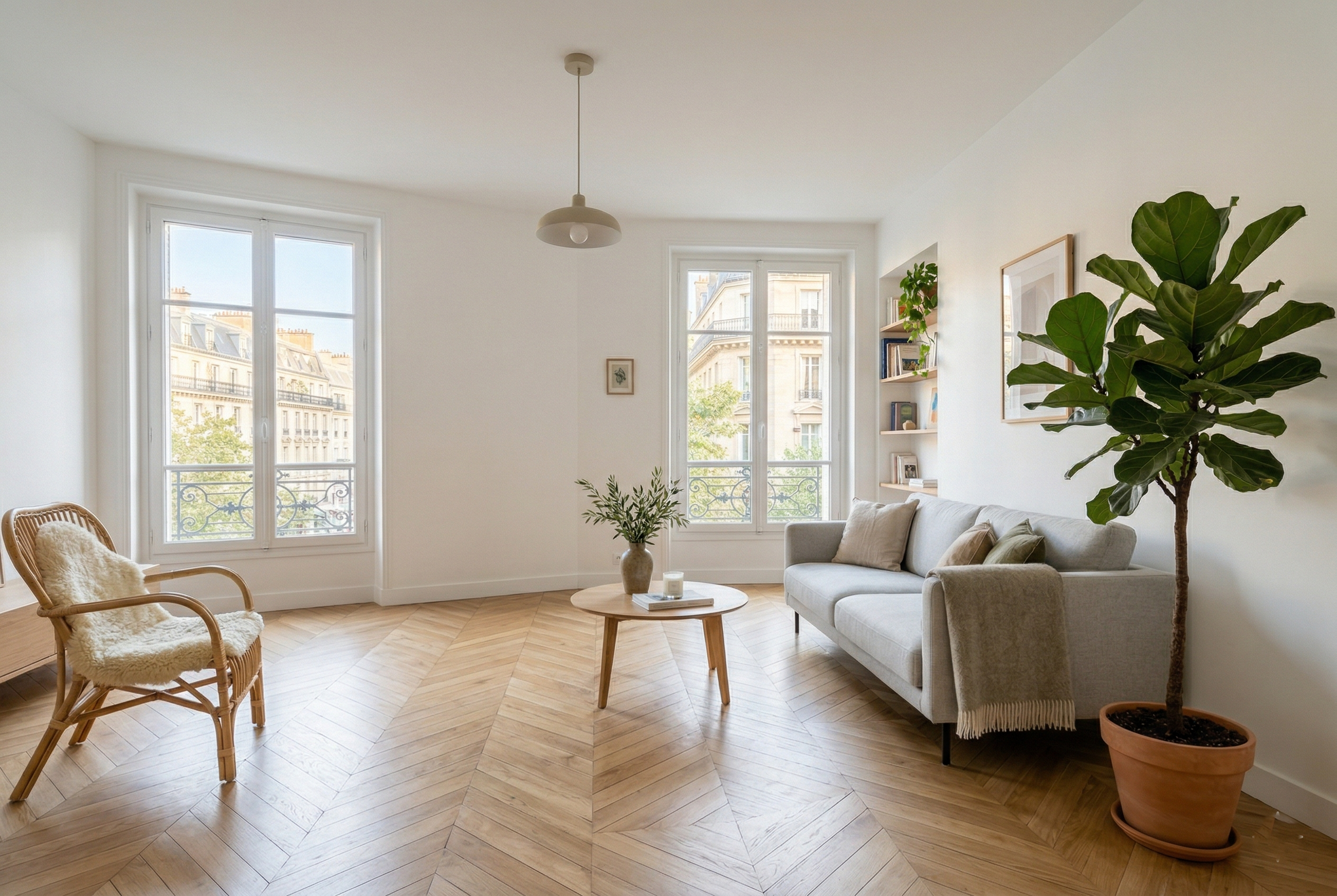 Salon canapé — Appartement T3 Biarritz